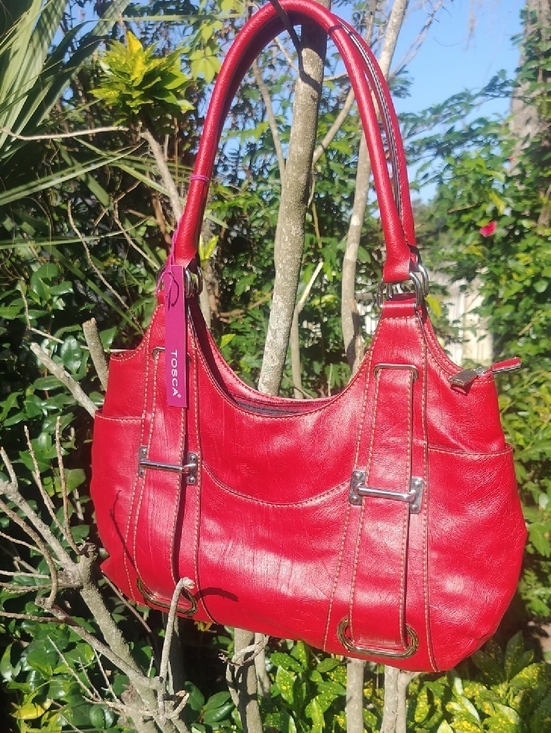 Handbags - Tosca New Red Leather Shoulder Bag